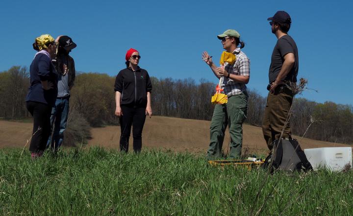 Dr. Birch and students from UGA and U of T conducting fieldwork at Hamilton-Lougheed, a Petun village in Ontario, Canada.