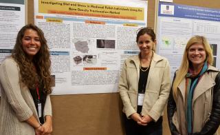 Janae Lundsford, Assistant Professor Laurie Reitsema, and graduate student Samm Holder