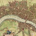 eighteen-century map of London showing the scalar effects of human networks there
