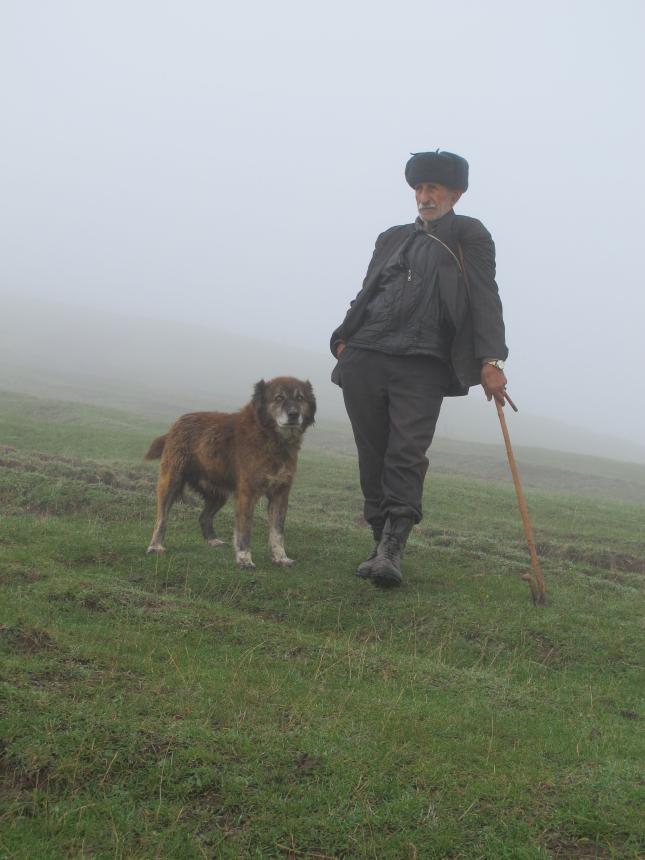 The past: Fog, Shepherd and dog This photo was taken in 2014, while I was in Republic of Azerbaijan as an ethnographic project member.