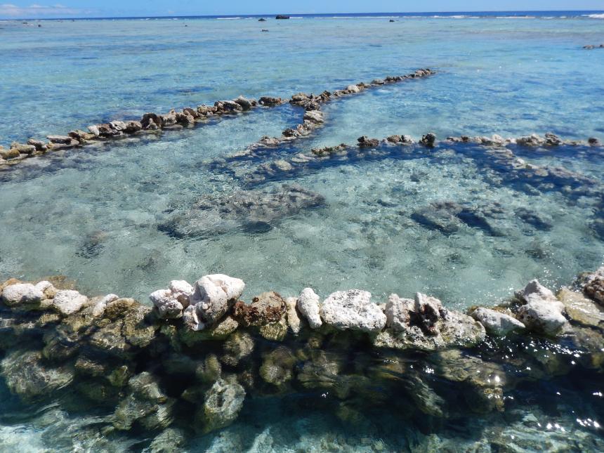 Traditional Stone Fish Traps on Manihiki