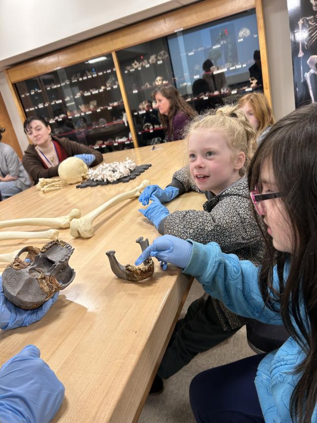 The kids were amazed as they examined different bones, discovering how each one has a unique story to tell!