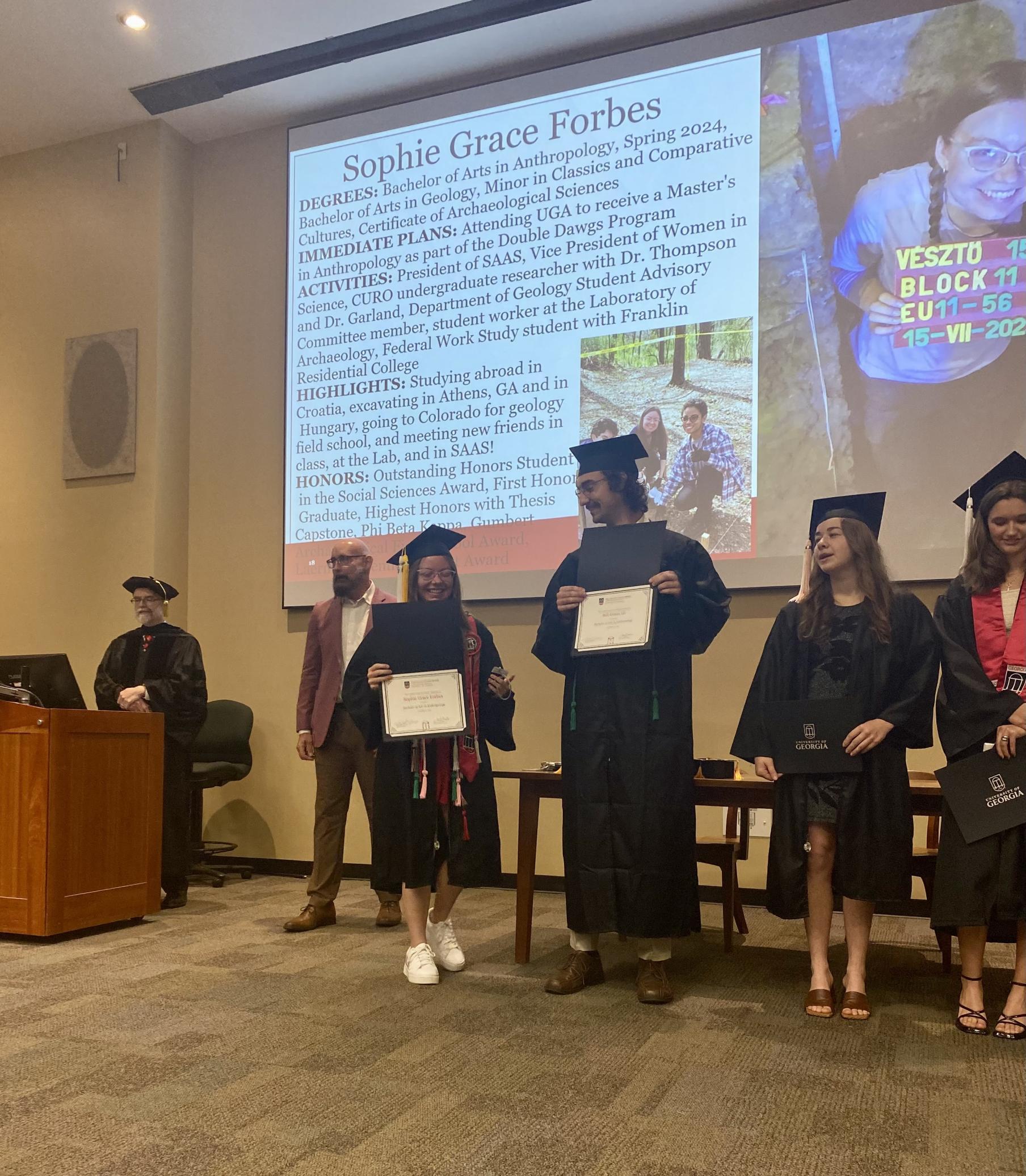 From left to right: Sophie Forbes, Bill Evans III, Mary Eastland, Hannah DuPree