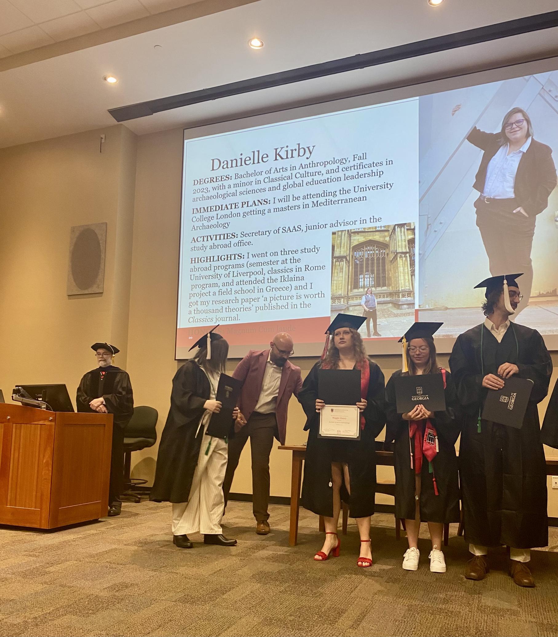 From left to right: Dr. Jason Gonzàlez, Danielle Kirby, Clark Harwell, Maggie Glancy, Sophie Forbes, Bill Evans III