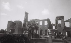 Zoe DeLuca: This picture is of the Dungeness Ruins on Cumberland Island. I was there leading a 4 day backpacking trip for the UGA Outdoor Recreation Center and learned about the islands rich history, as well as visited some of the islands rich anthropological sites such as Dungeness and Plum Orchard Mansion. This picture was shot on 35mm film Ilford HP5