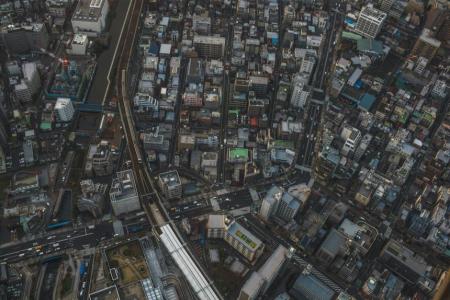 aerial view of city