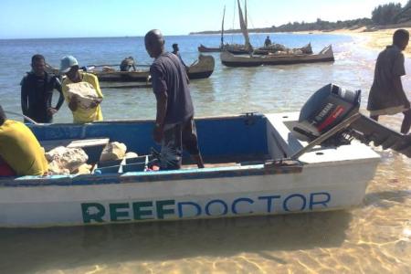 people on the Reef Doctor boat