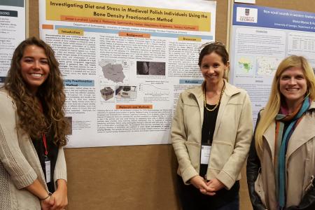 Janae Lundsford, Assistant Professor Laurie Reitsema, and graduate student Samm Holder